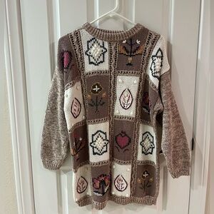 Vintage, Hand-knitted Sweater Dress